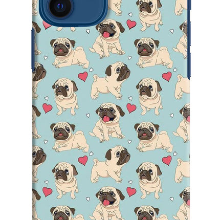 Pug Dog iPhone 12 Hard Case Back Cover by Casekaro