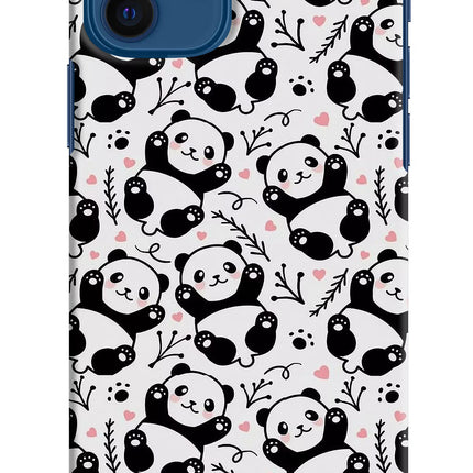 Cute Panda iPhone 12 Hard Case Back Cover by Casekaro