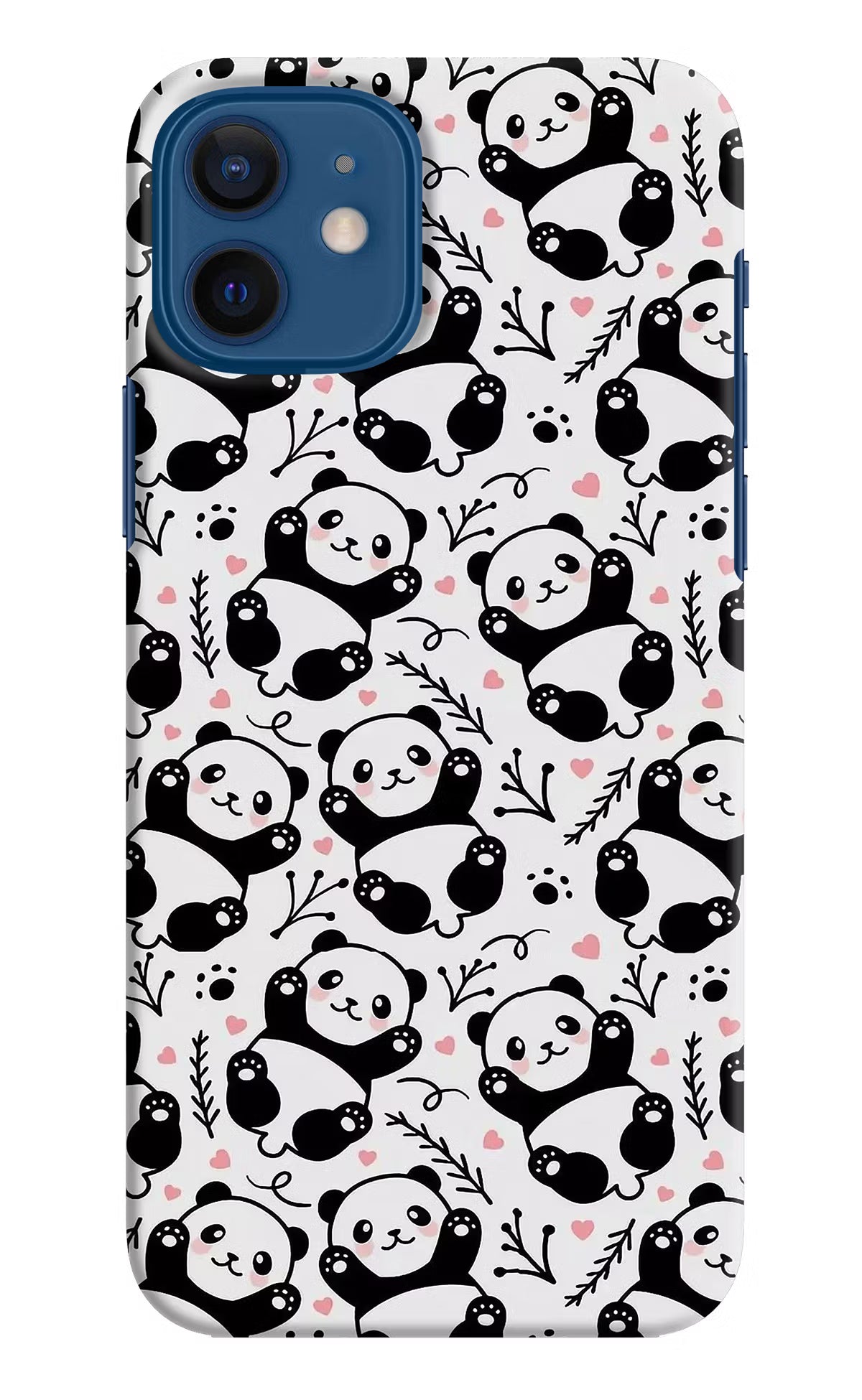 Cute Panda iPhone 12 Hard Case Back Cover by Casekaro