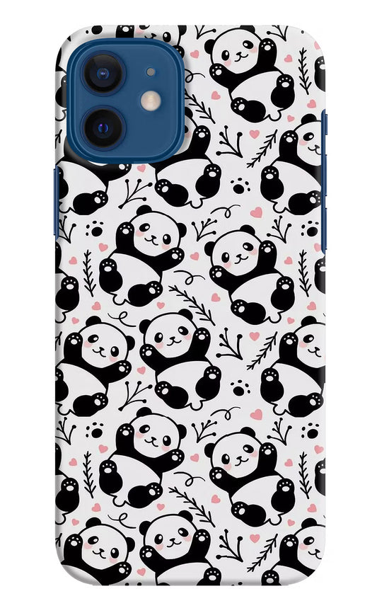 Cute Panda iPhone 12 Hard Case Back Cover by Casekaro