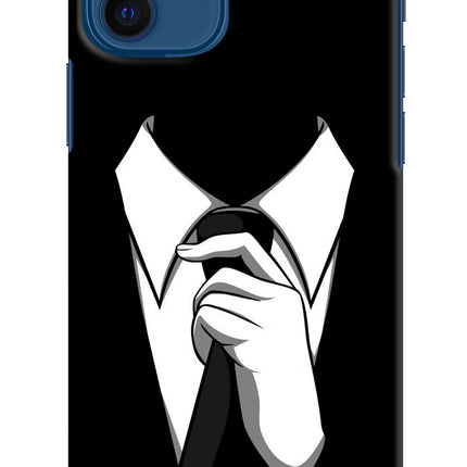 Black Tie iPhone 12 Hard Case Back Cover by Casekaro
