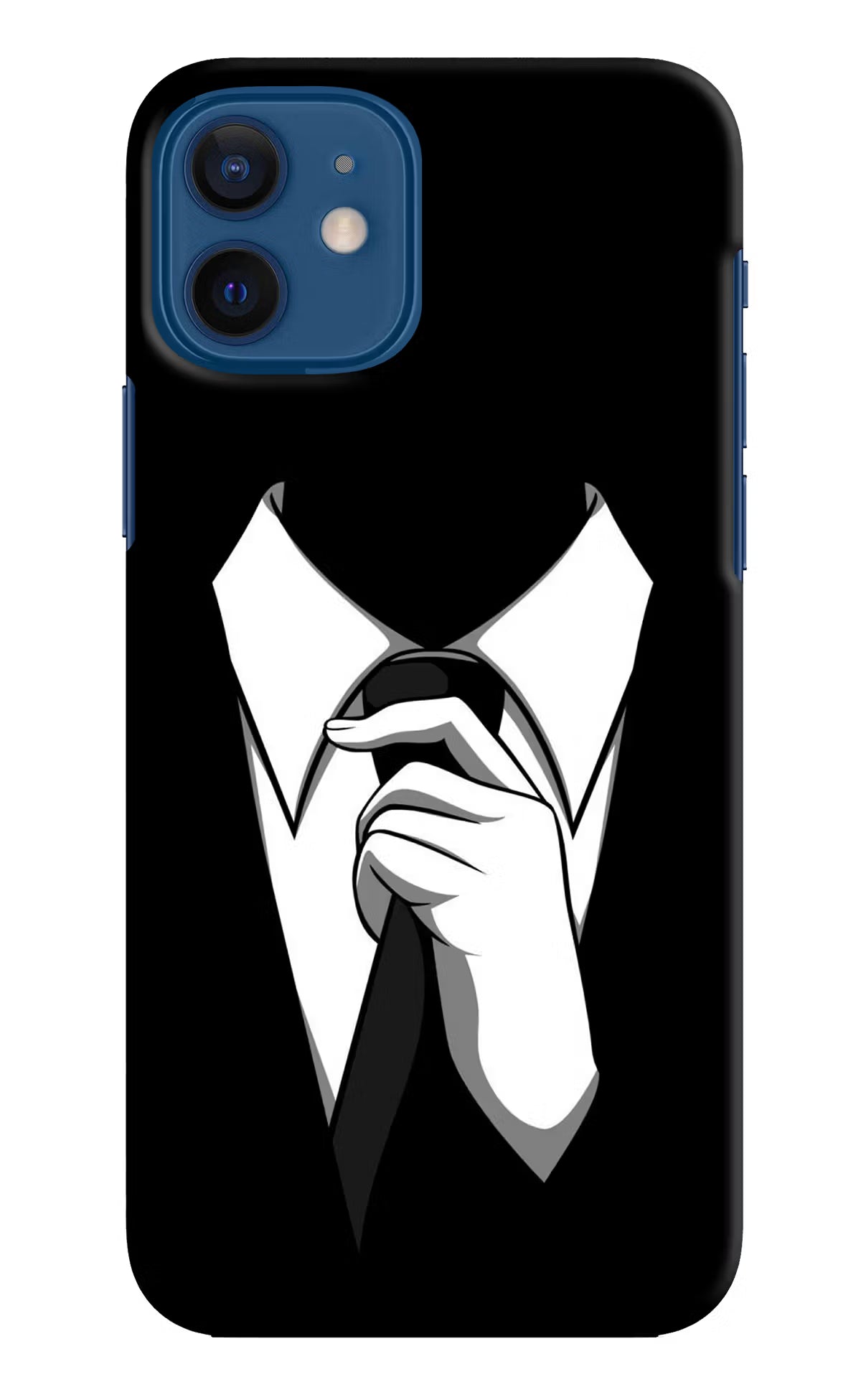 Black Tie iPhone 12 Hard Case Back Cover by Casekaro