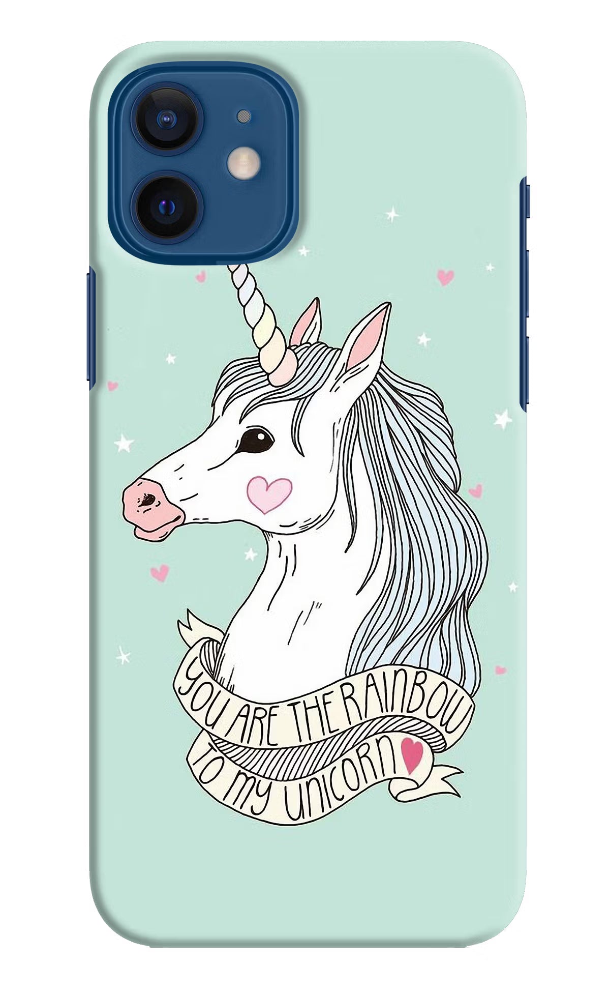 Unicorn Wallpaper iPhone 12 Hard Case Back Cover by Casekaro