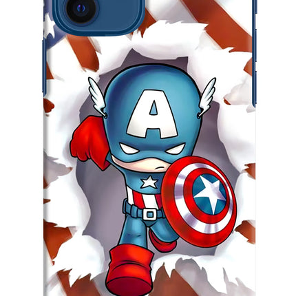Captain America iPhone 12 Hard Case Back Cover by Casekaro