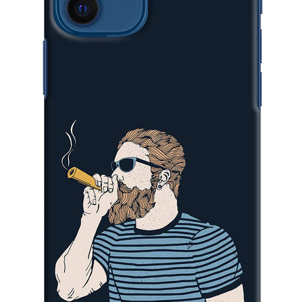 Smoking iPhone 12 Hard Case Back Cover by Casekaro