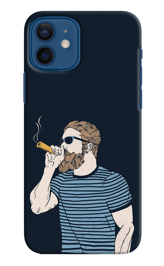 Smoking iPhone 12 Hard Case Back Cover by Casekaro