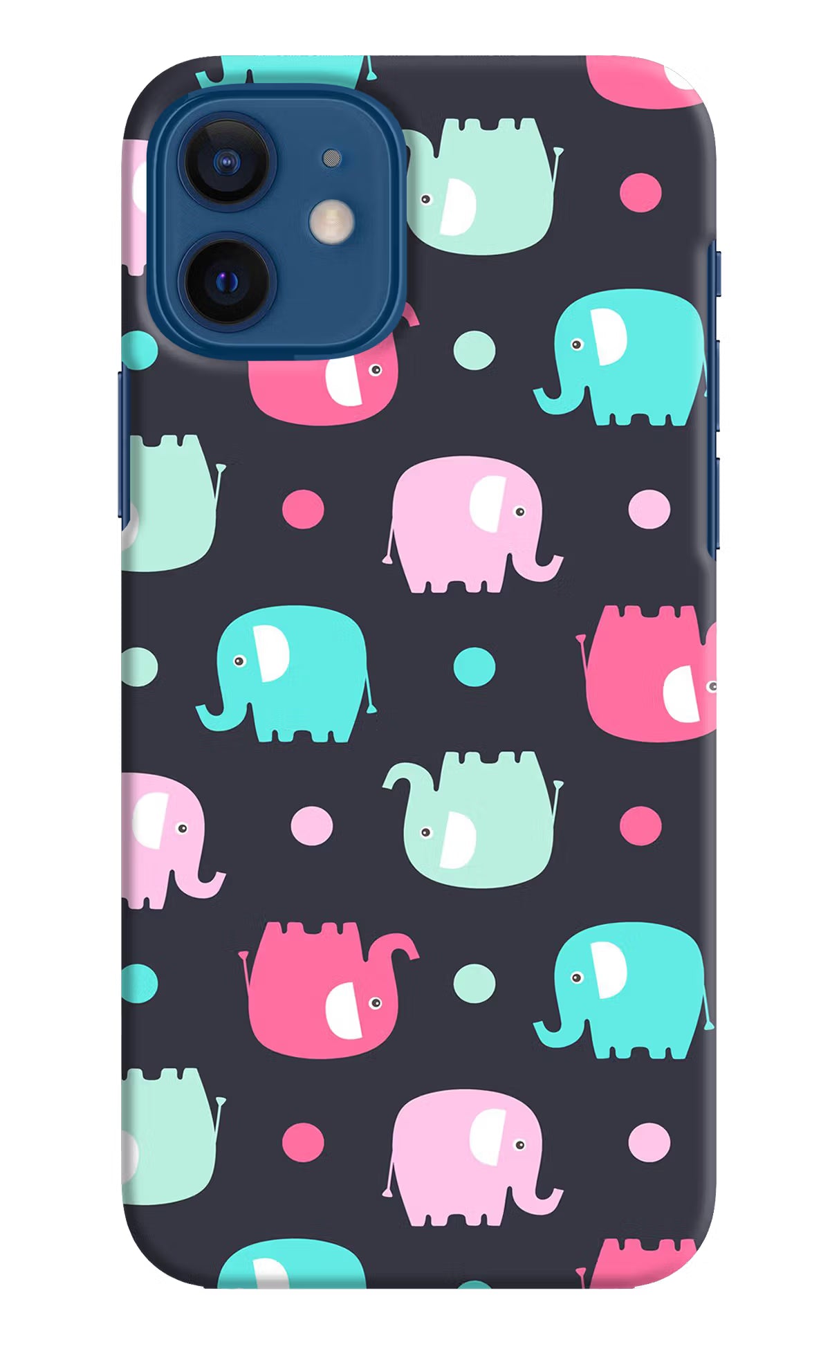Elephants iPhone 12 Hard Case Back Cover by Casekaro