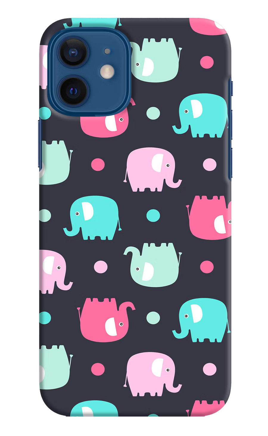 Elephants iPhone 12 Back Cover, Hard case