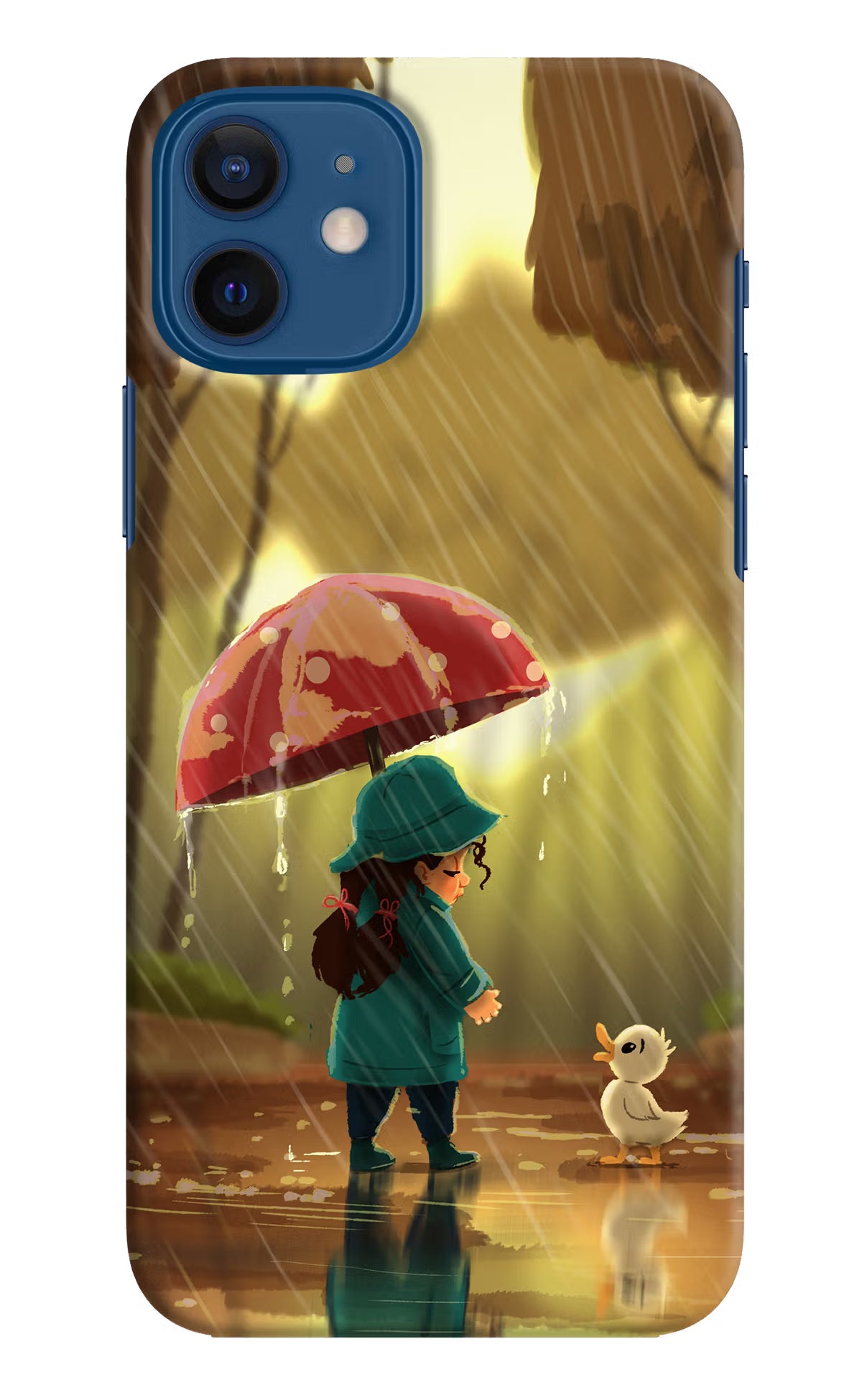 Rainy Day iPhone 12 Hard Case Back Cover by Casekaro