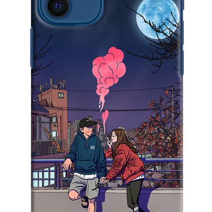 Chilling Couple iPhone 12 Hard Case Back Cover by Casekaro