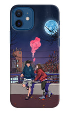 Chilling Couple iPhone 12 Hard Case Back Cover by Casekaro