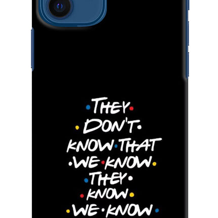 FRIENDS Dialogue iPhone 12 Hard Case Back Cover by Casekaro