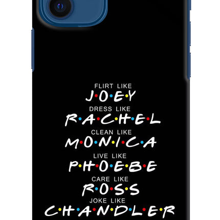 FRIENDS Character iPhone 12 Hard Case Back Cover by Casekaro
