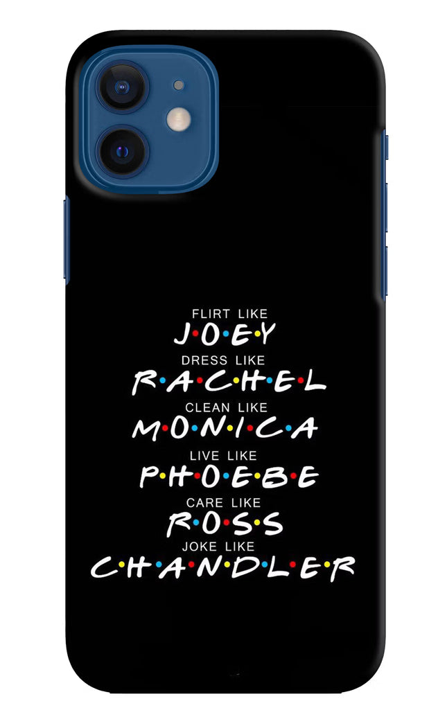 FRIENDS Character iPhone 12 Hard Case Back Cover by Casekaro