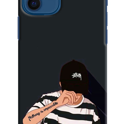 Aesthetic Boy iPhone 12 Hard Case Back Cover by Casekaro