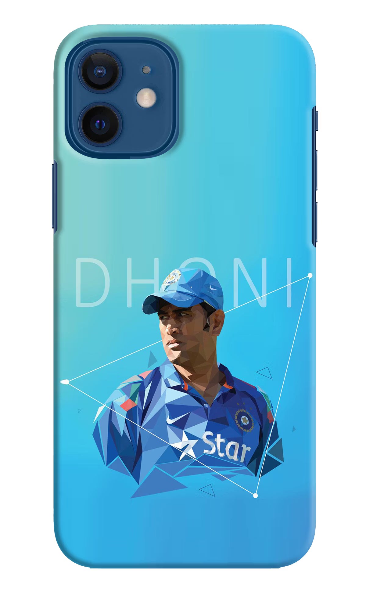 Dhoni Artwork iPhone 12 Hard Case Back Cover by Casekaro