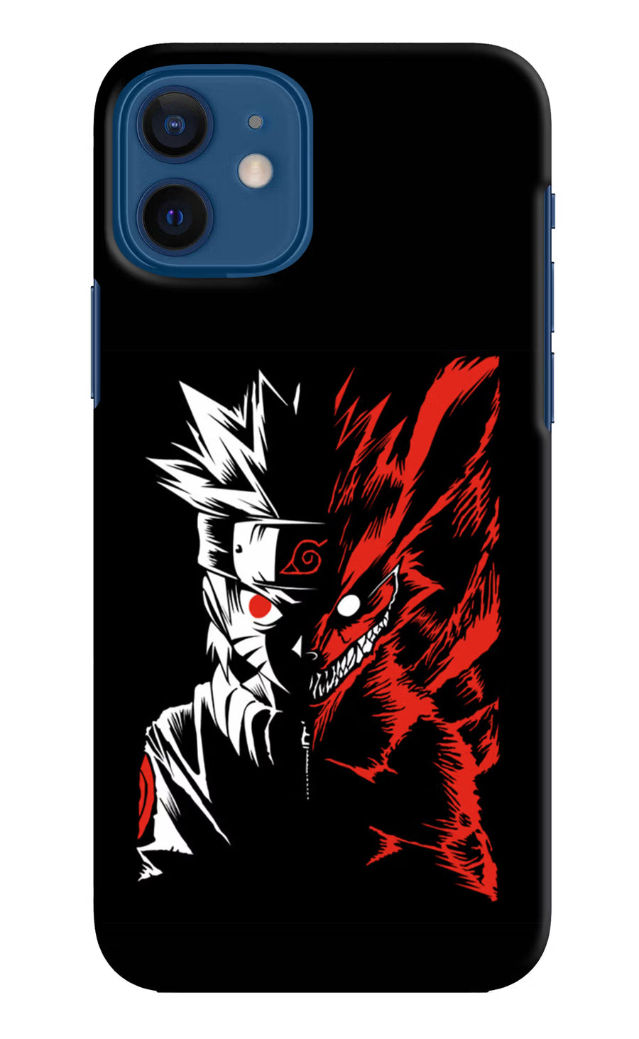 Naruto Two Face iPhone 12 Back Cover, Hard case