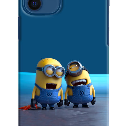 Minion Laughing iPhone 12 Hard Case Back Cover by Casekaro
