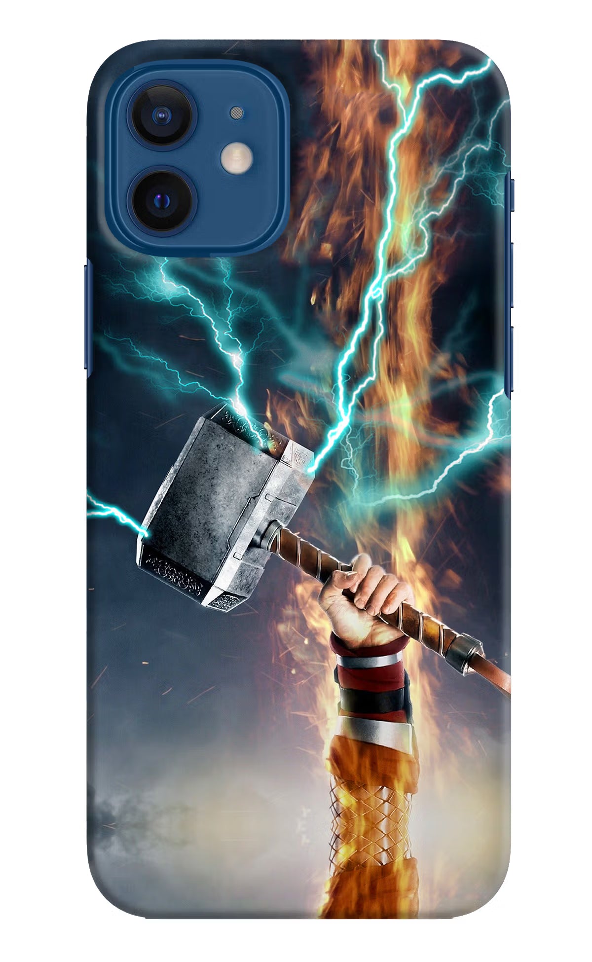 Thor Hammer Mjolnir iPhone 12 Hard Case Back Cover by Casekaro