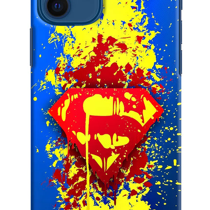 Superman logo iPhone 12 Hard Case Back Cover by Casekaro