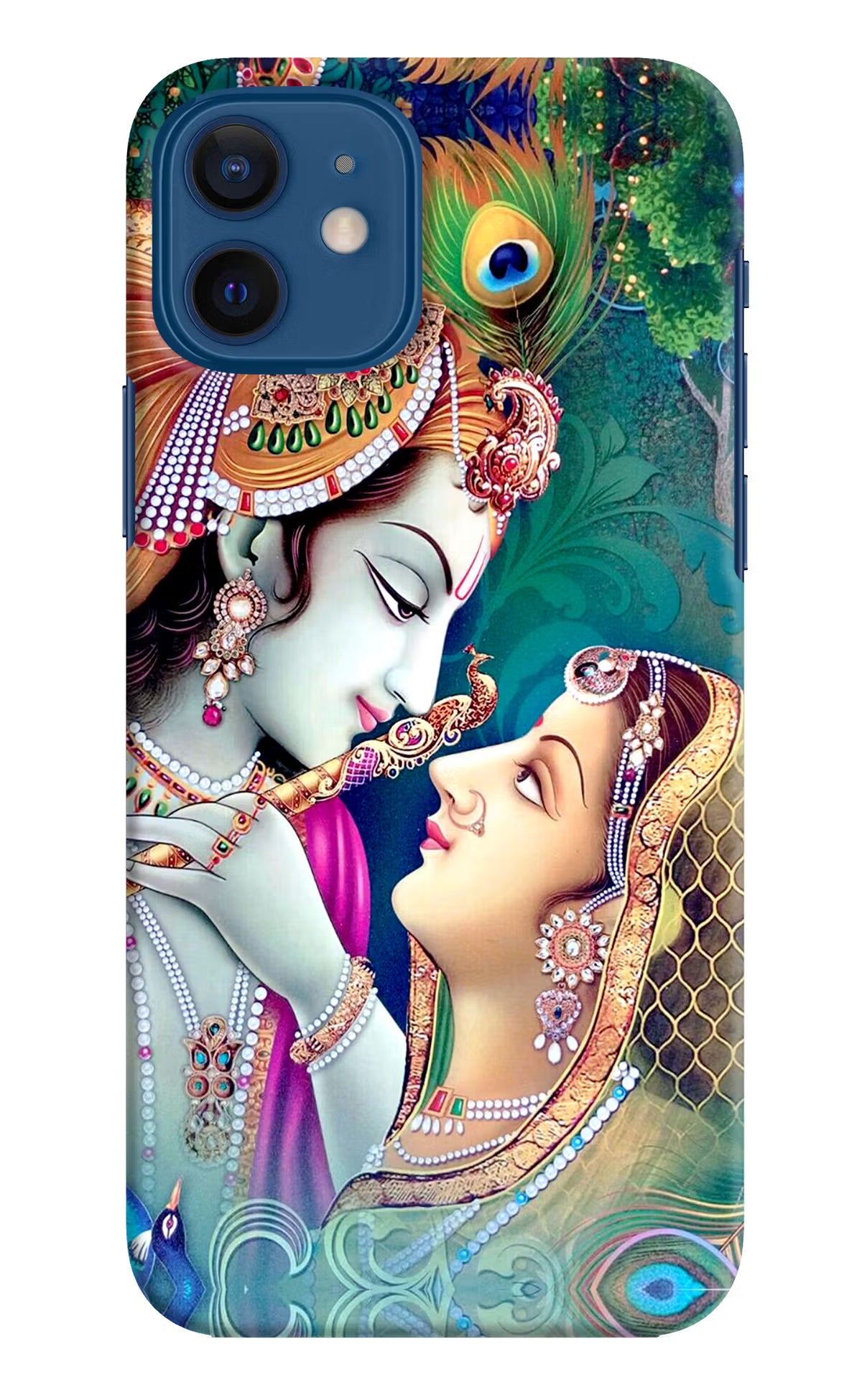 Lord Radha Krishna iPhone 12 Hard Case Back Cover by Casekaro