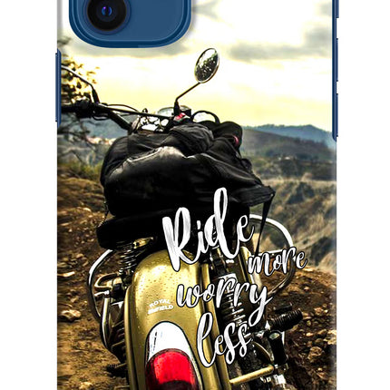 Ride More Worry Less iPhone 12 Hard Case Back Cover by Casekaro