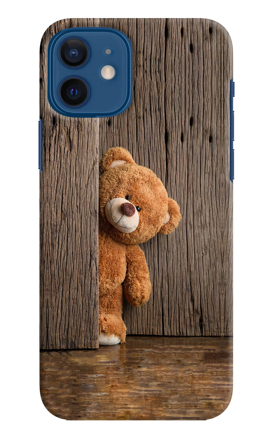 Teddy Wooden iPhone 12 Back Cover, Hard case
