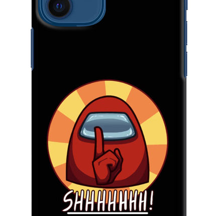 Among Us Shhh! iPhone 12 Hard Case Back Cover by Casekaro