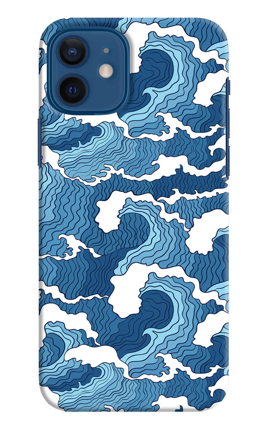 Blue Waves iPhone 12 Hard Case Back Cover by Casekaro