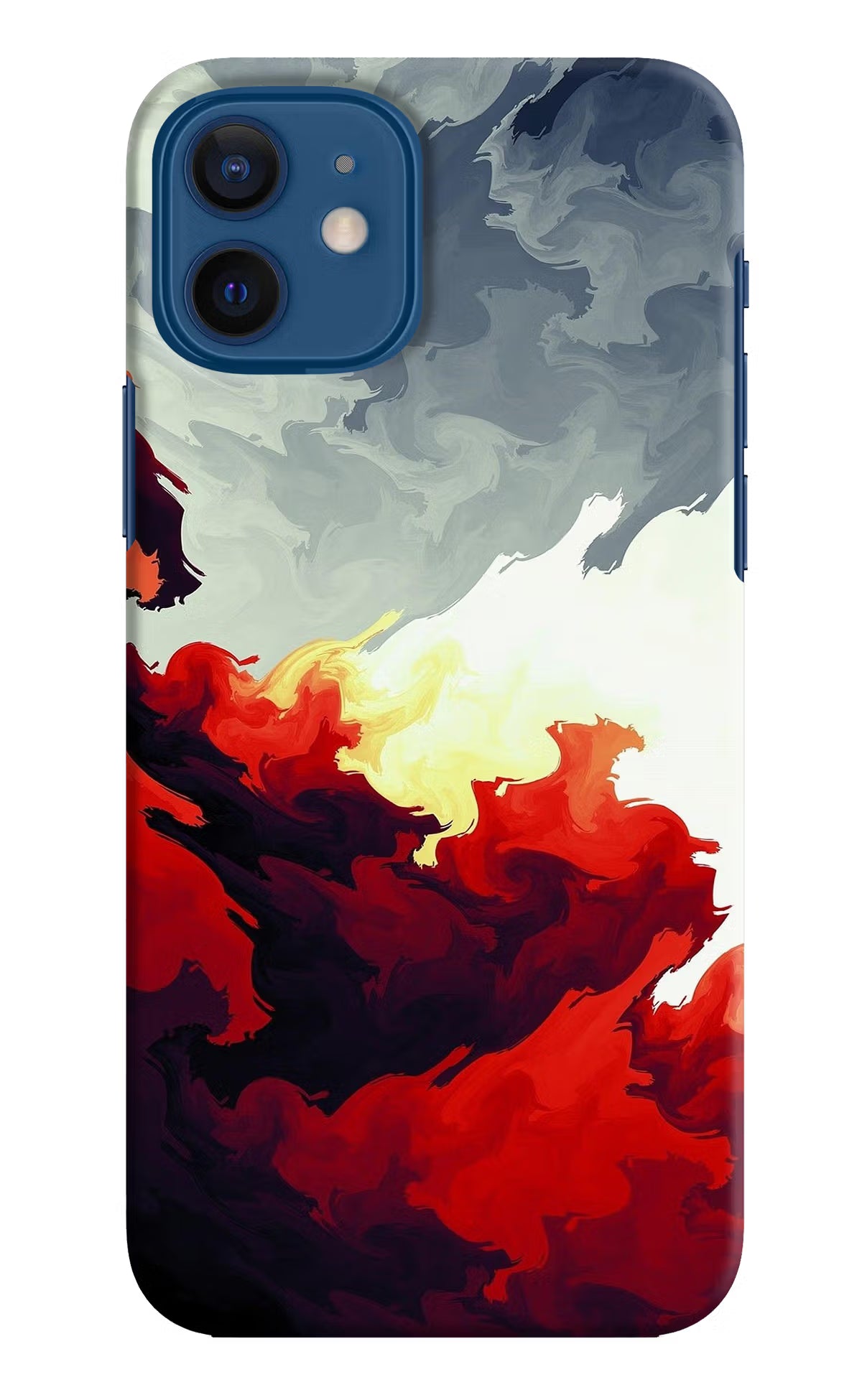 Fire Cloud iPhone 12 Hard Case Back Cover by Casekaro