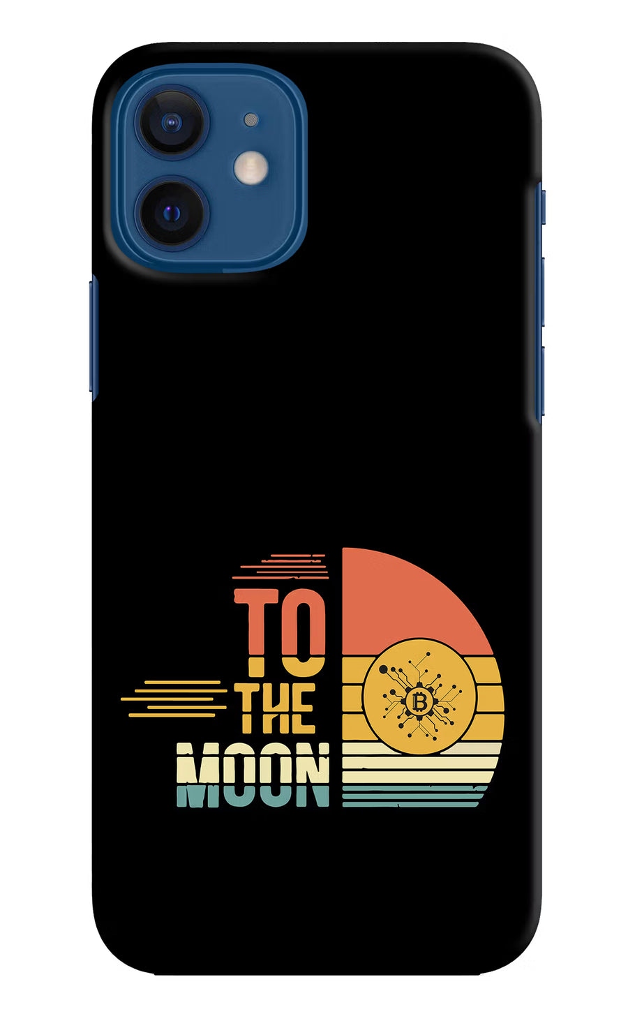 To the Moon iPhone 12 Back Cover, Hard case