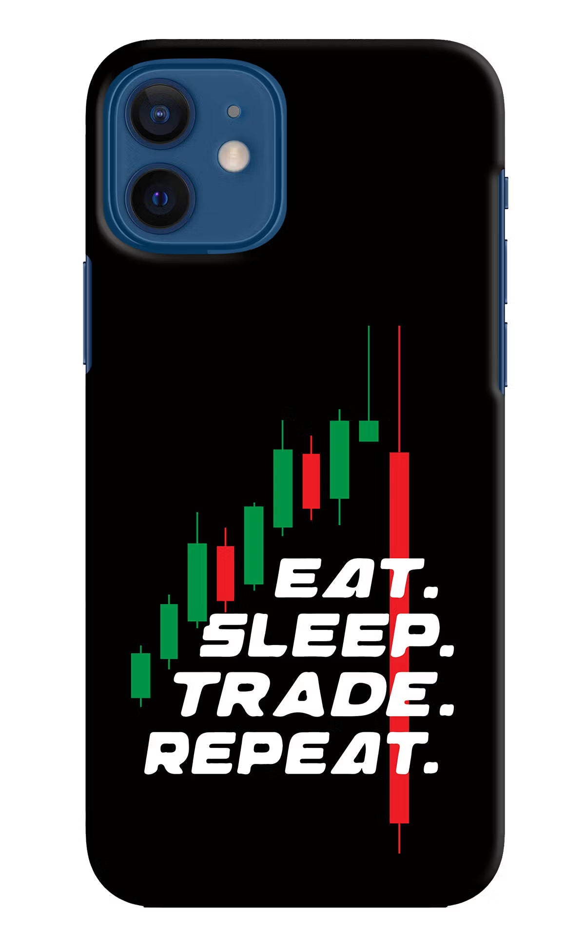 Eat Sleep Trade Repeat iPhone 12 Hard Case Back Cover by Casekaro