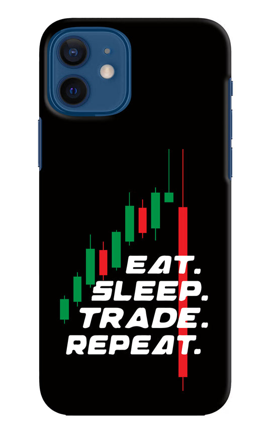 Eat Sleep Trade Repeat iPhone 12 Hard Case Back Cover by Casekaro