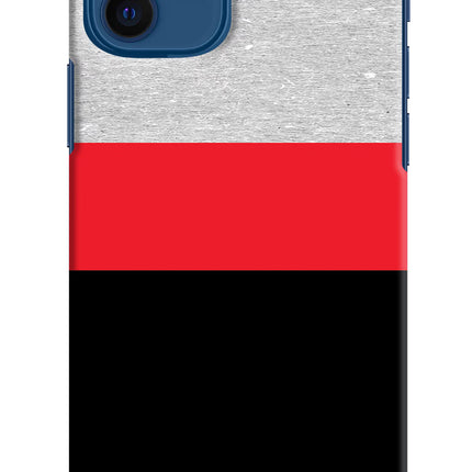 Tri Color Pattern iPhone 12 Hard Case Back Cover by Casekaro