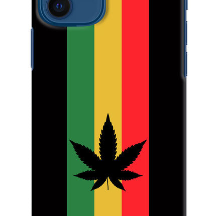 Weed Flag iPhone 12 Hard Case Back Cover by Casekaro