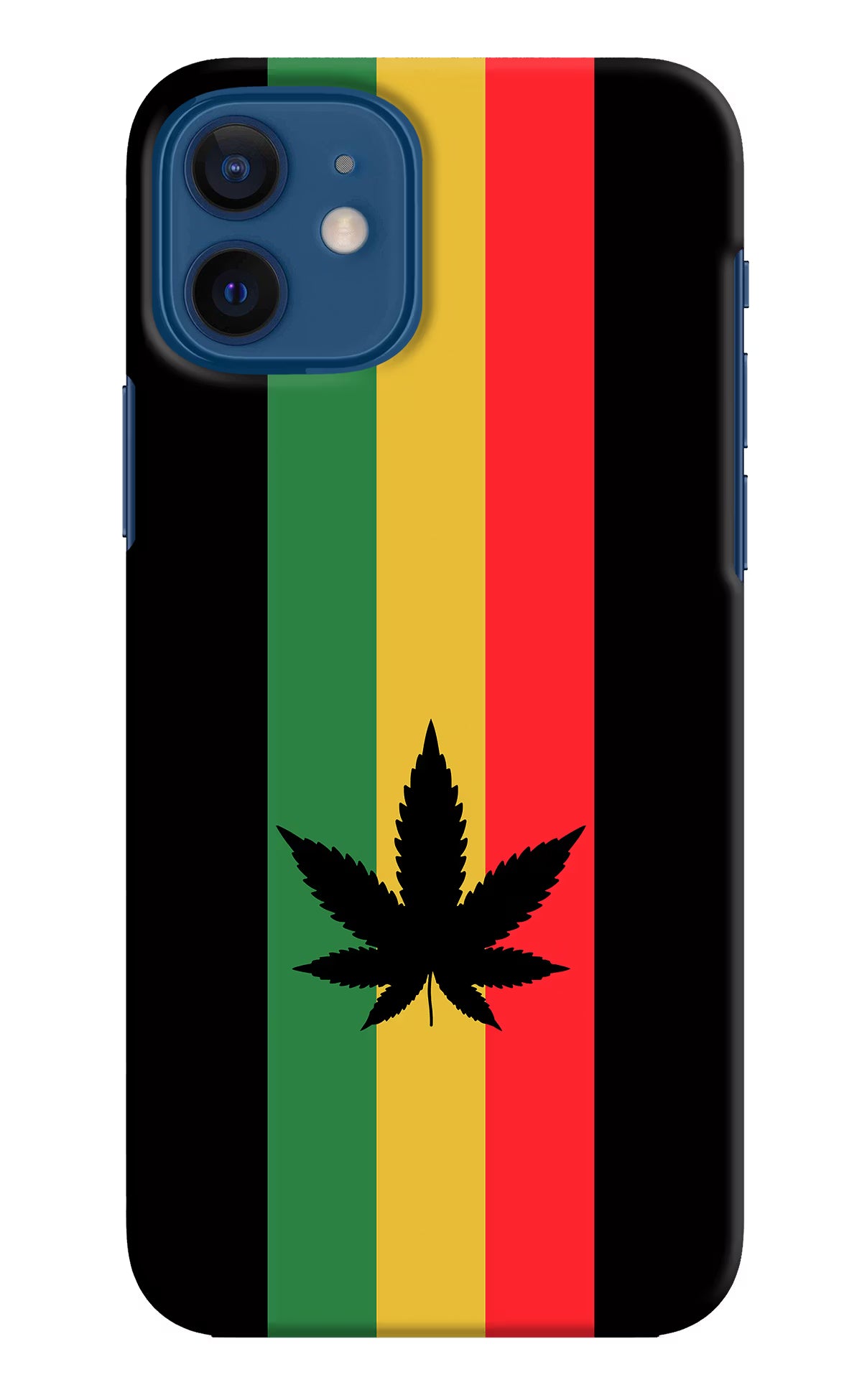 Weed Flag iPhone 12 Hard Case Back Cover by Casekaro