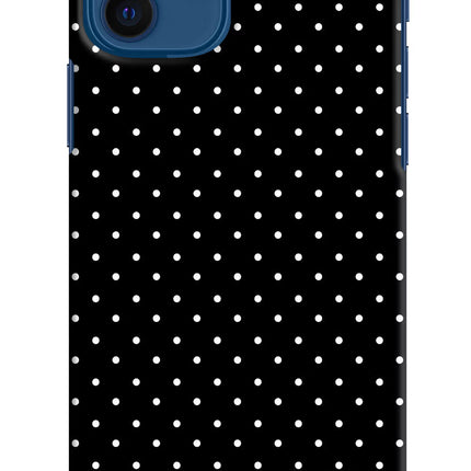 White Dots iPhone 12 Hard Case Back Cover by Casekaro