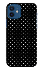 White Dots iPhone 12 Hard Case Back Cover by Casekaro