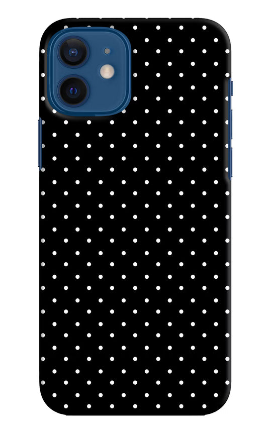 White Dots iPhone 12 Hard Case Back Cover by Casekaro