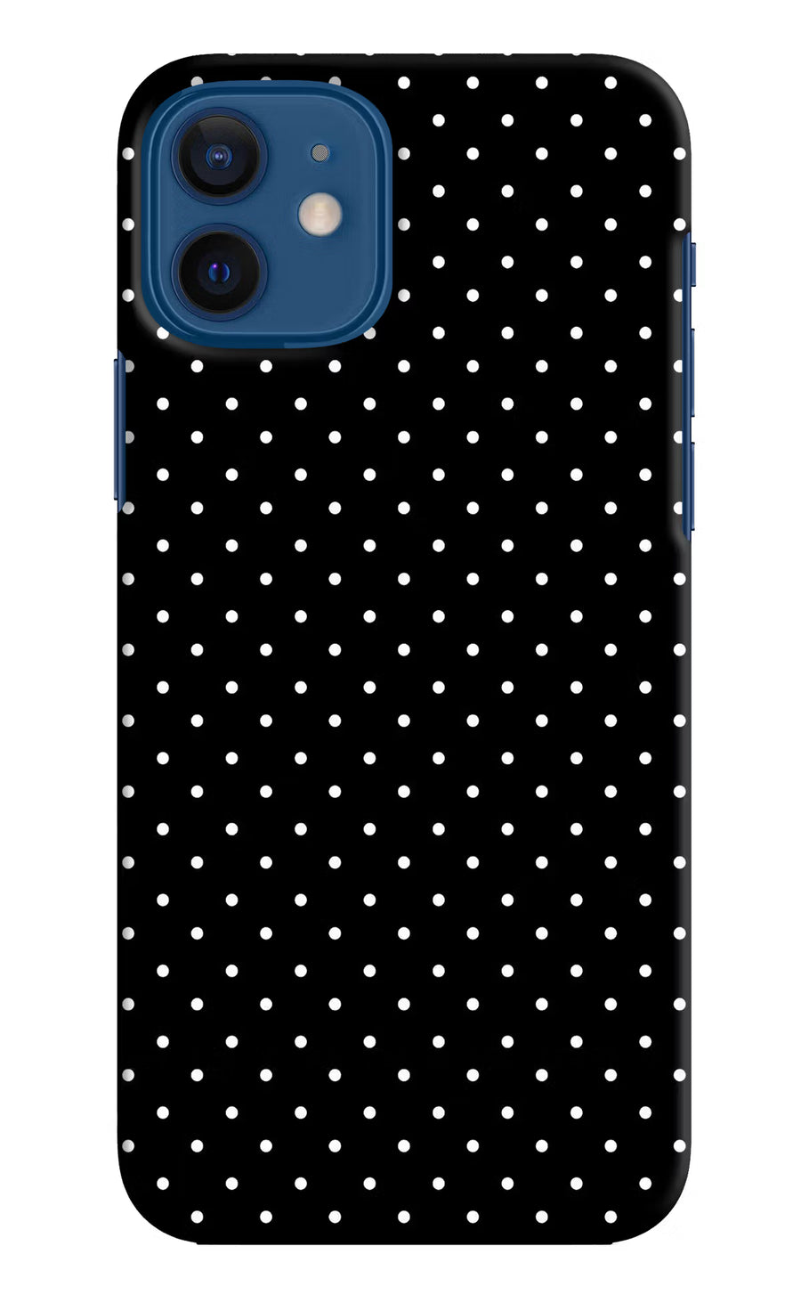 White Dots iPhone 12 Back Cover, Hard case