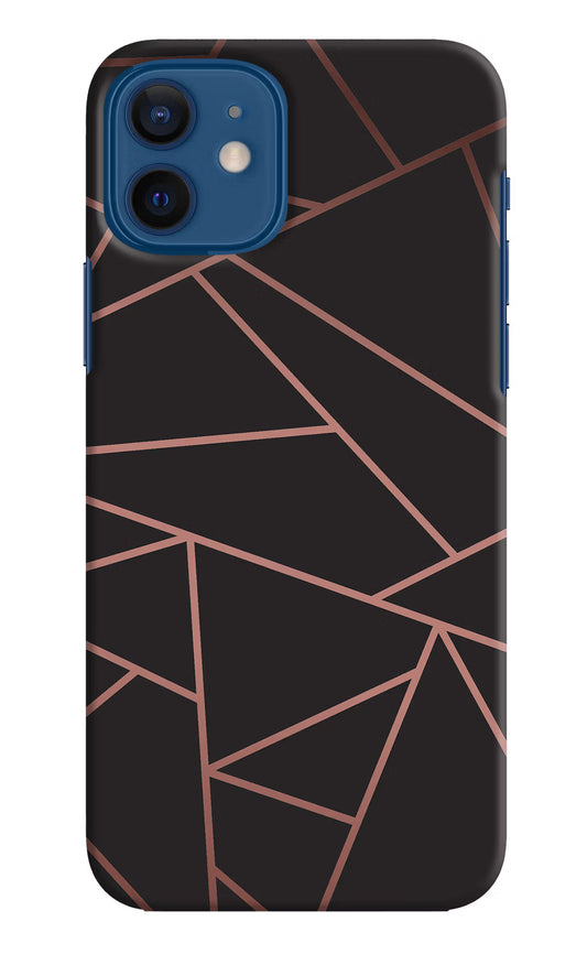 Geometric Pattern iPhone 12 Hard Case Back Cover by Casekaro