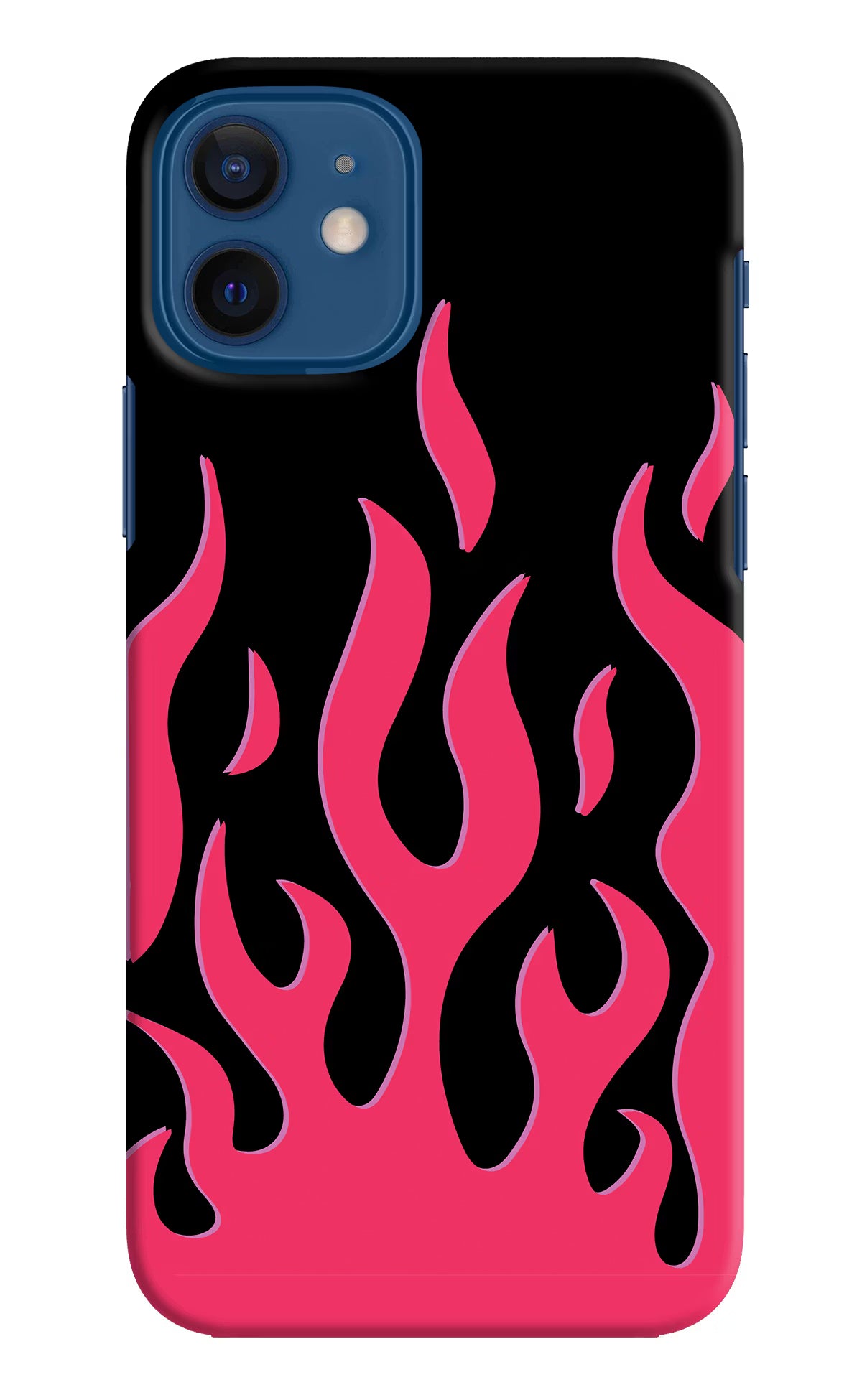 Fire Flames iPhone 12 Hard Case Back Cover by Casekaro