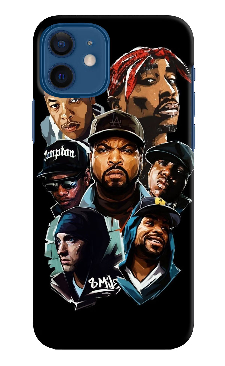 Rappers iPhone 12 Back Cover, Hard case