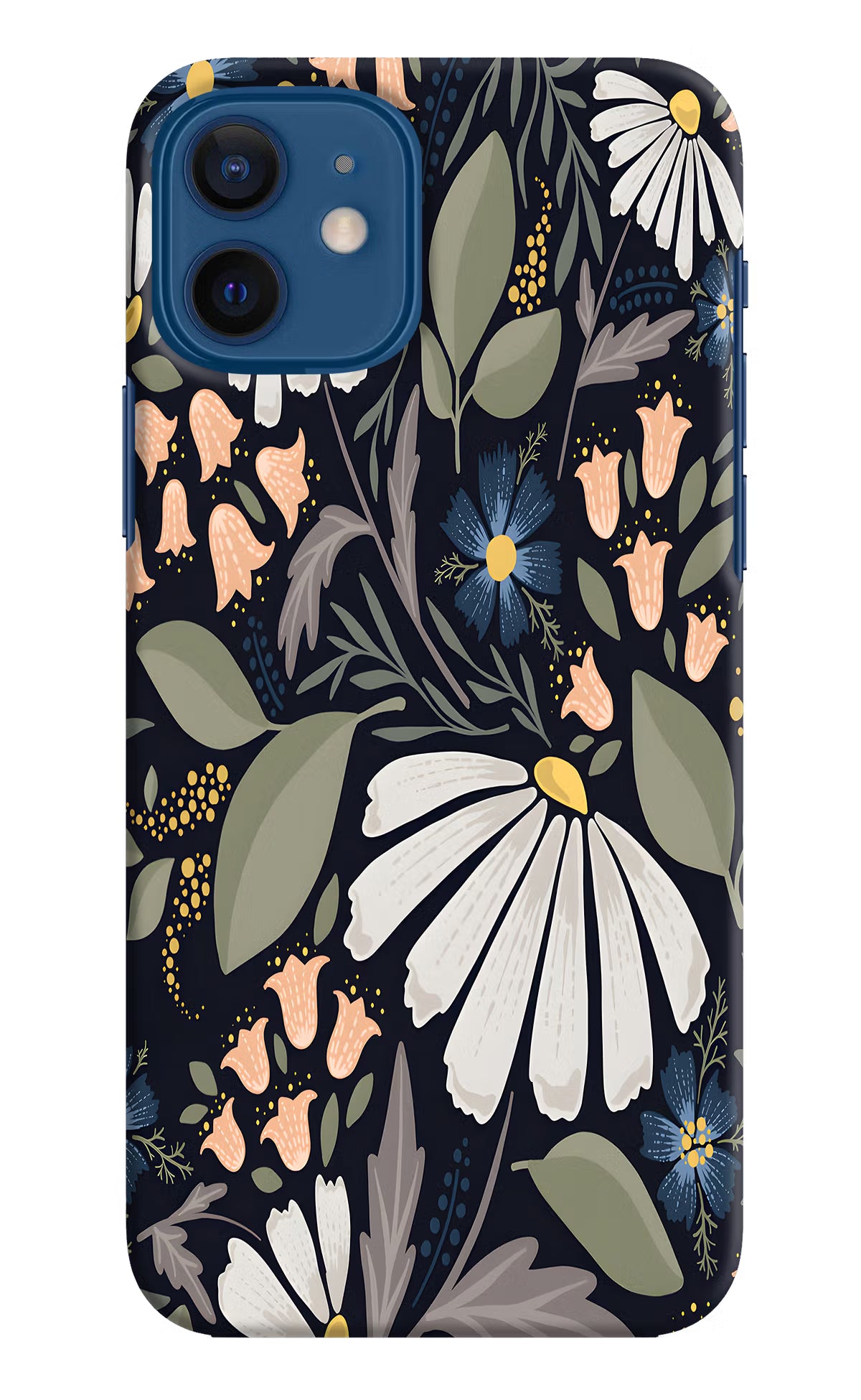 Flowers Art iPhone 12 Hard Case Back Cover by Casekaro