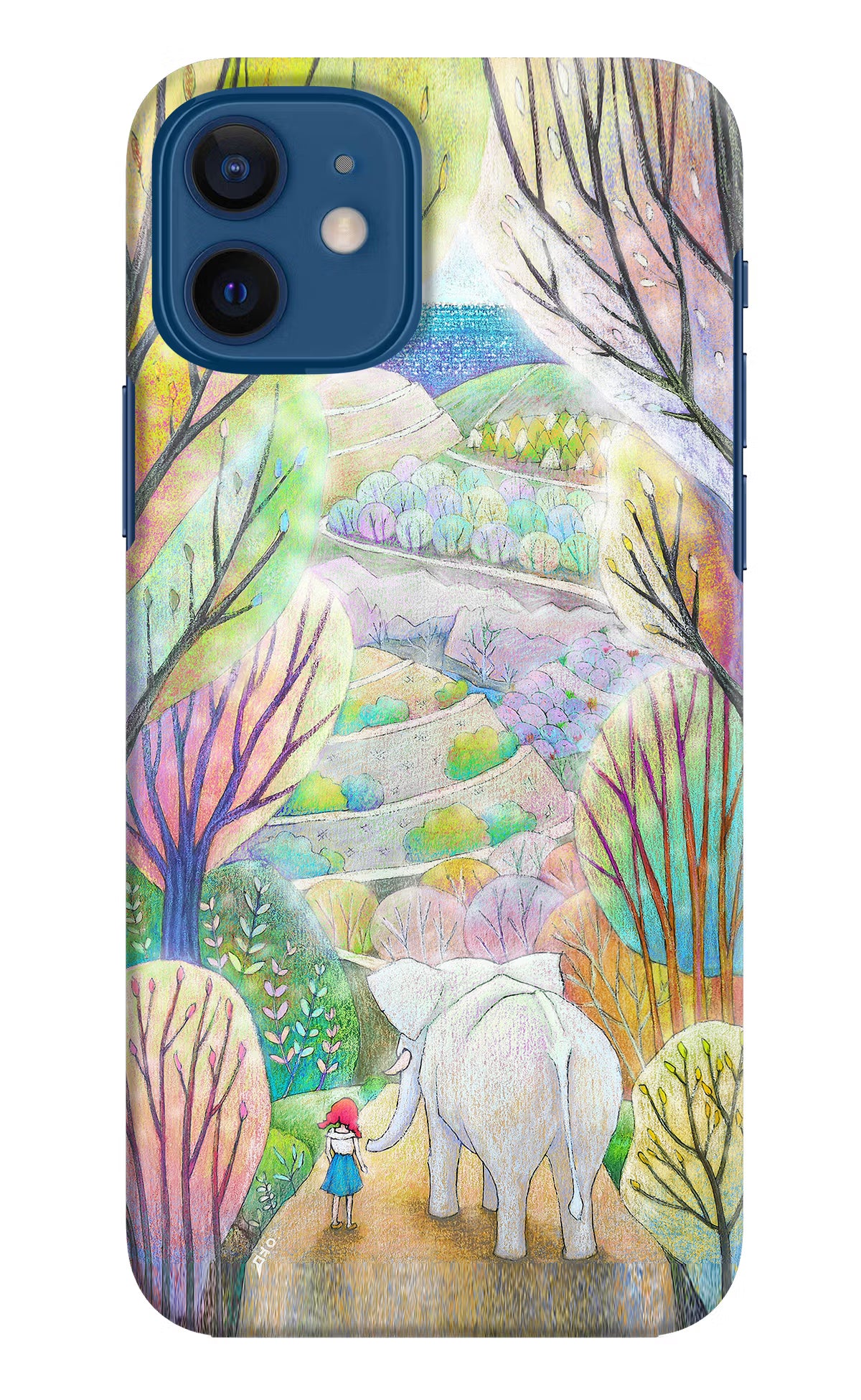 Nature Painting iPhone 12 Hard Case Back Cover by Casekaro