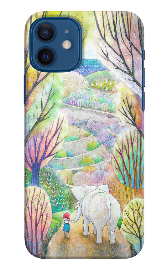 Nature Painting iPhone 12 Hard Case Back Cover by Casekaro