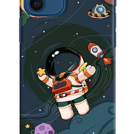 Cartoon Astronaut iPhone 12 Hard Case Back Cover by Casekaro