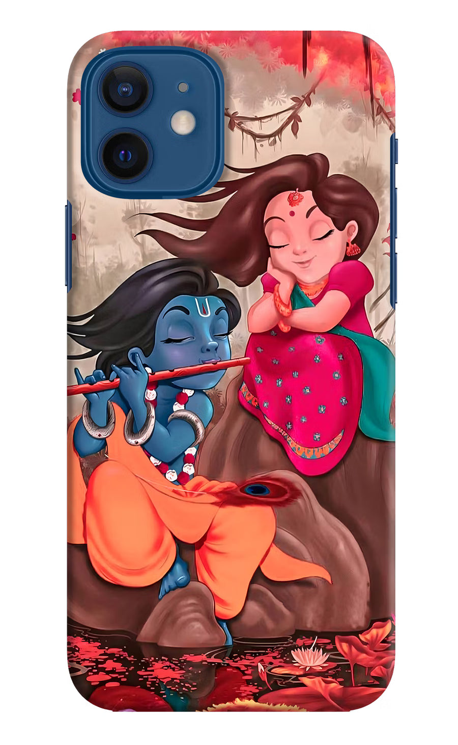 Radhe Krishna iPhone 12 Back Cover, Hard case