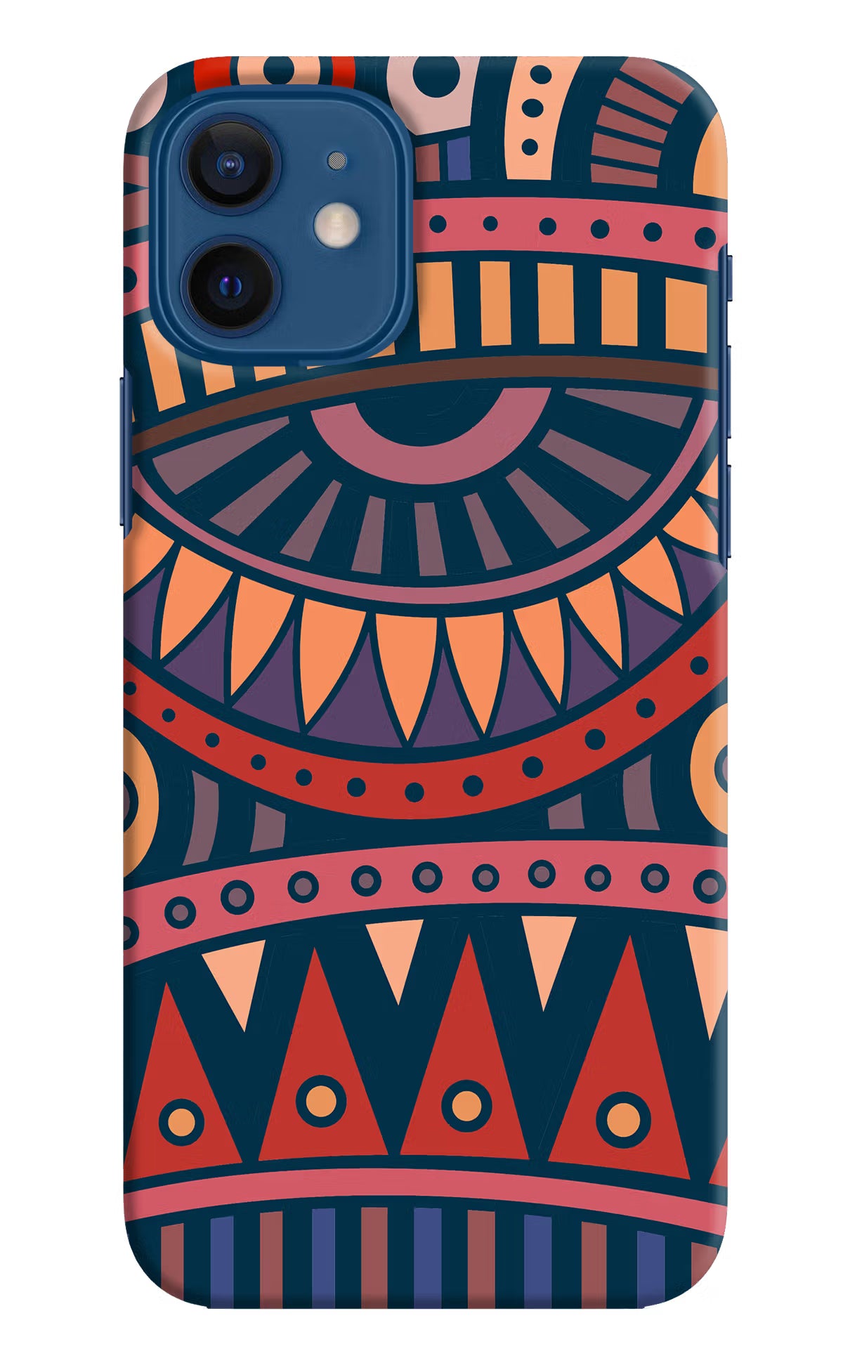 African Culture Design iPhone 12 Hard Case Back Cover by Casekaro