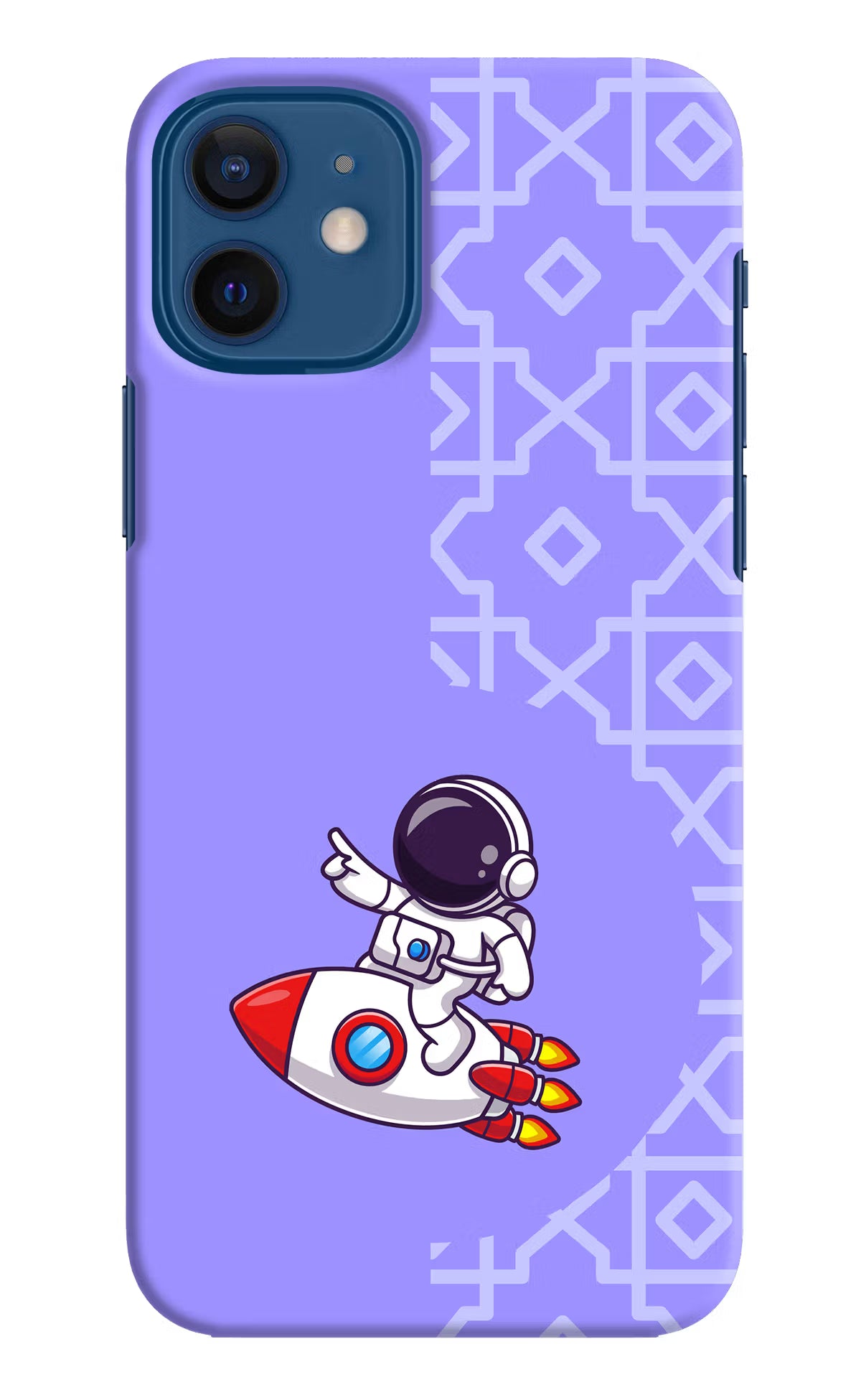 Cute Astronaut iPhone 12 Hard Case Back Cover by Casekaro